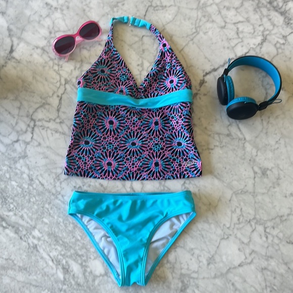 Speedo Girls Size 10 Swimsuit with 2 Tops - Picture 3 of 9